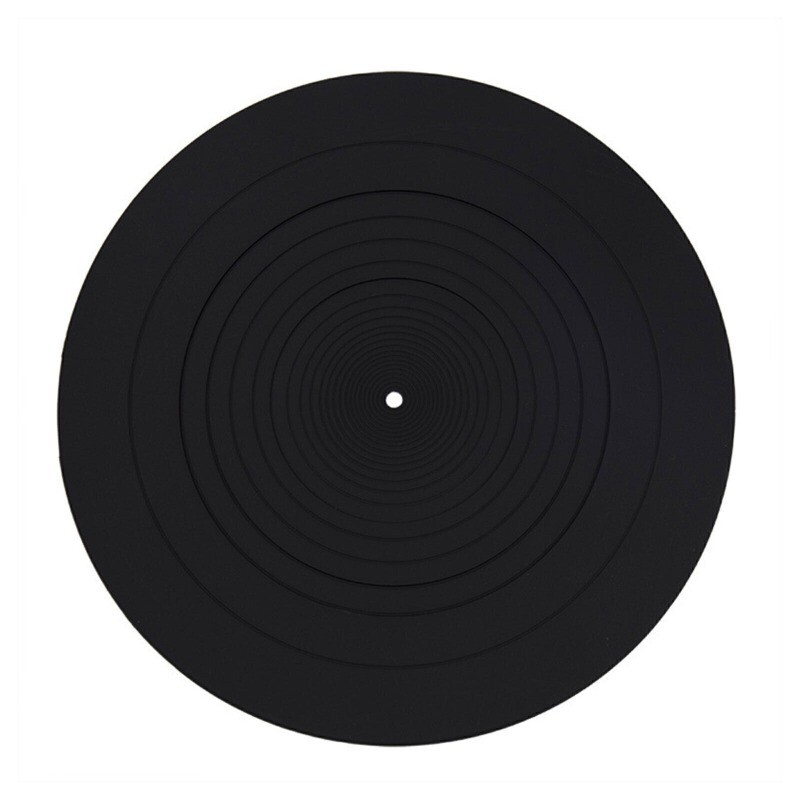 12″ Turntable Platter Mat Rubber Silicone Pad for All LP Vinyl Record Player BLK