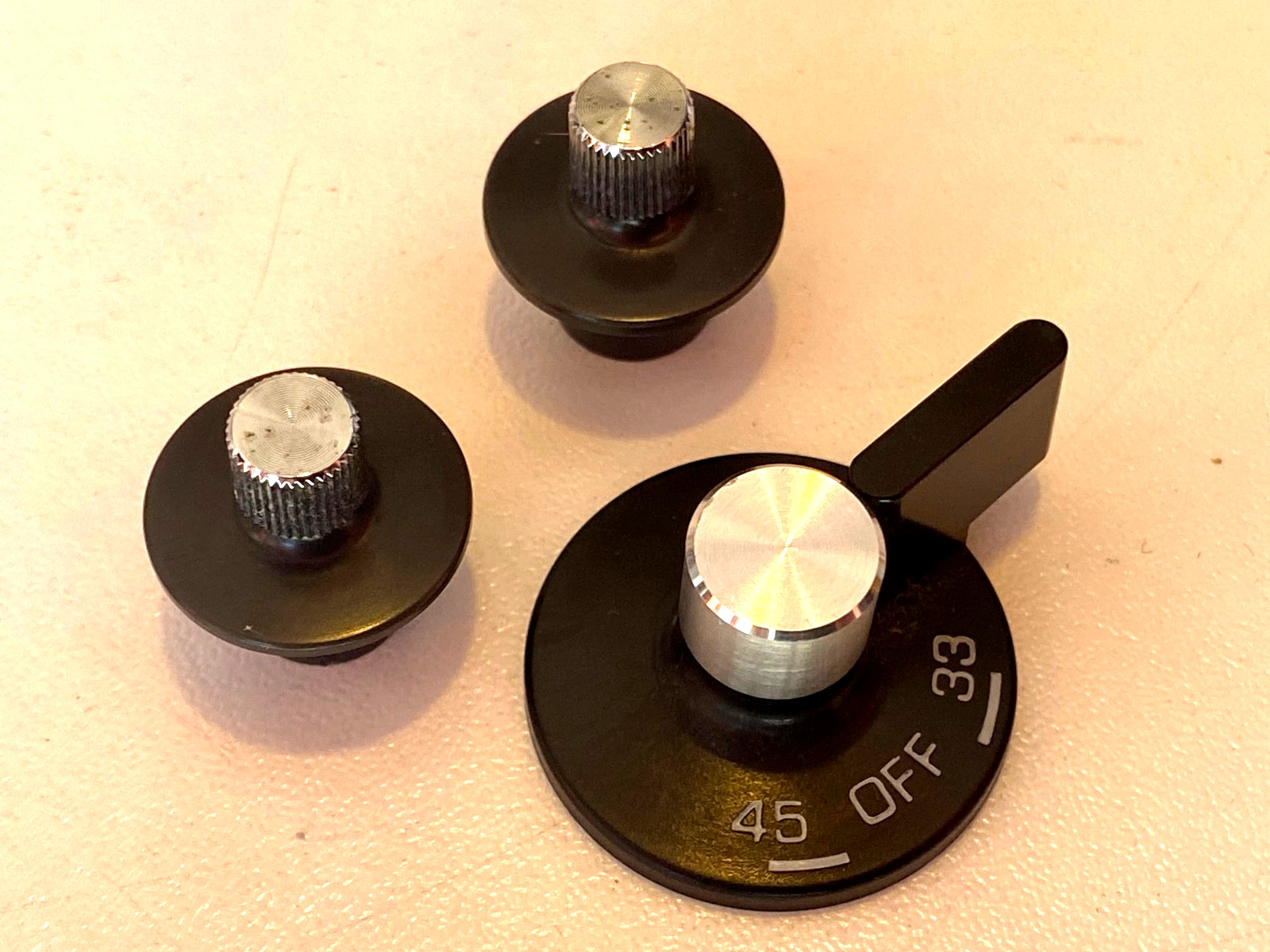 Technics SL-23 Turntable Speed Selector & Adjustment Knobs Original Used