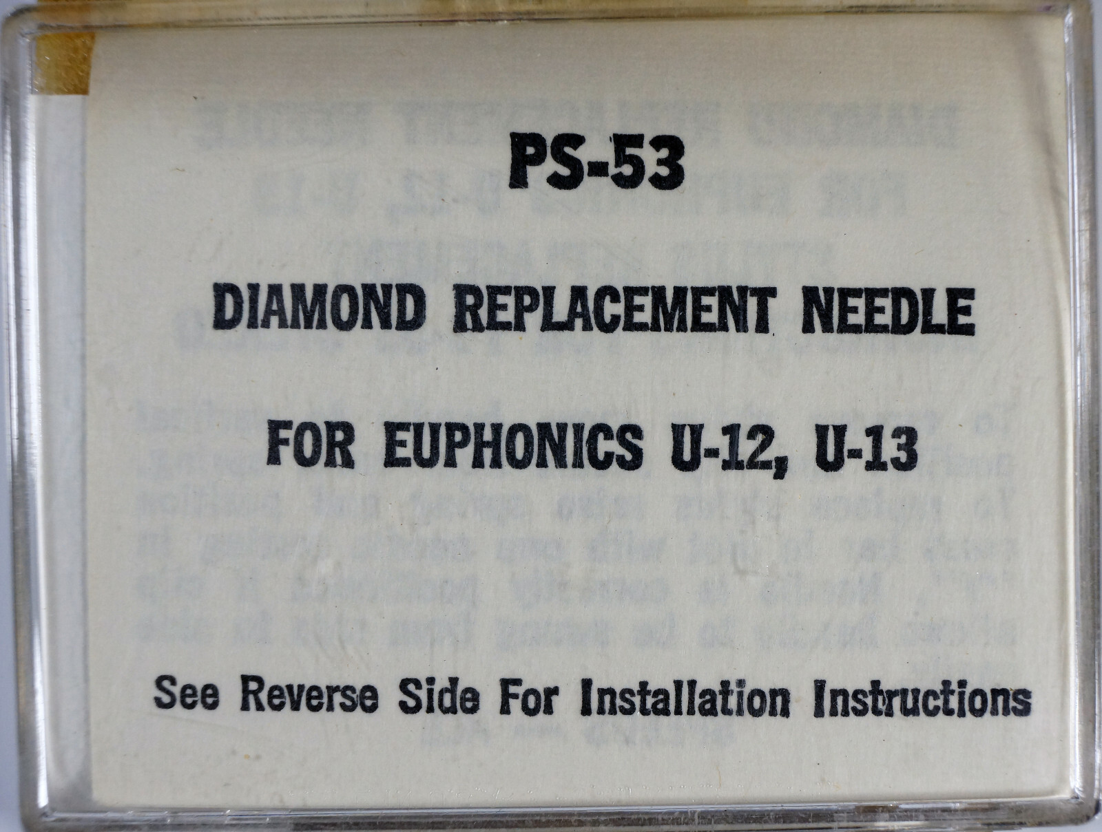 NOS Transcriber PS-53 Diamond Needle for Euphonics U-12 U-13