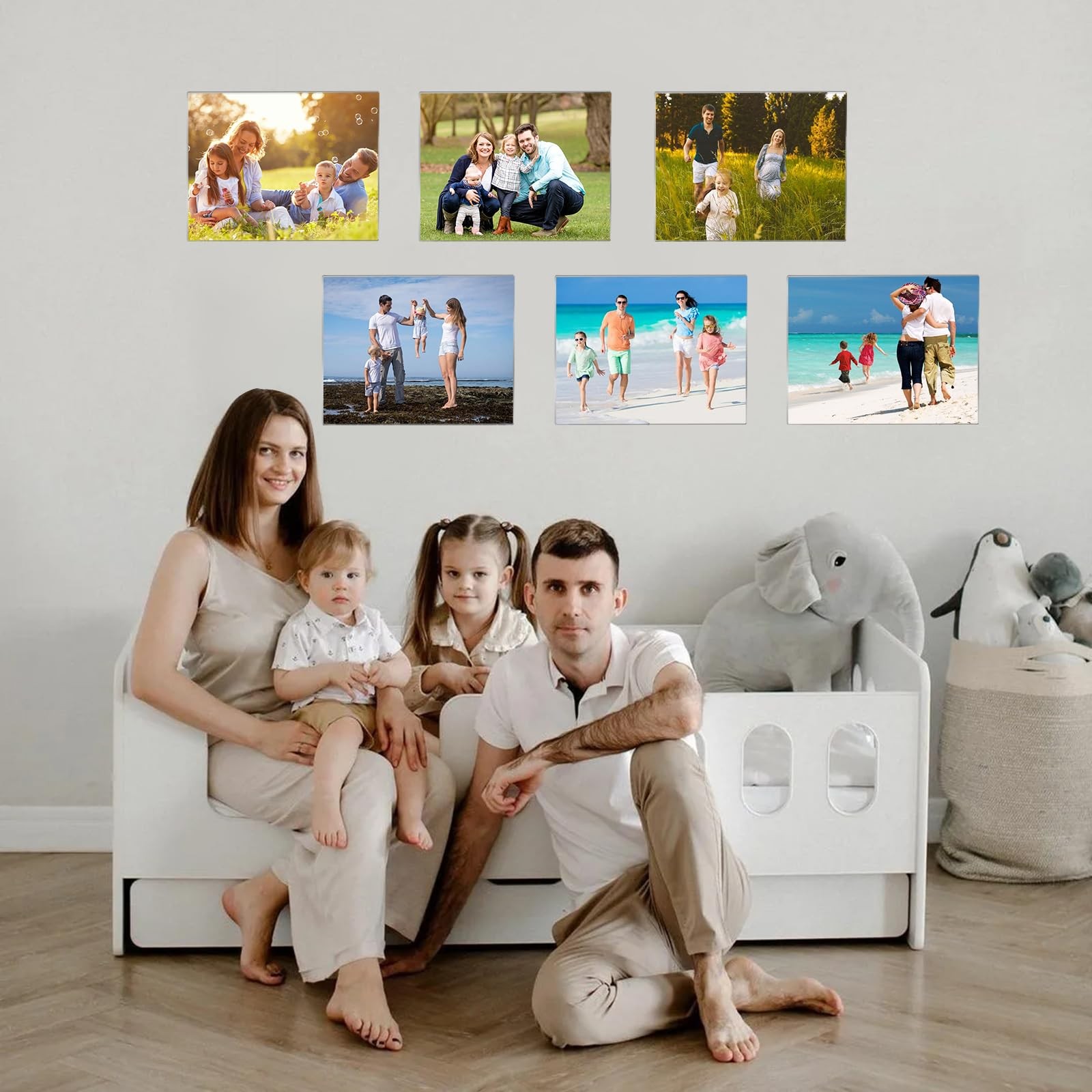 Ludery 4×6 Acrylic Picture Frames Set of 6, Clear Photo 4×6”, Horizontal