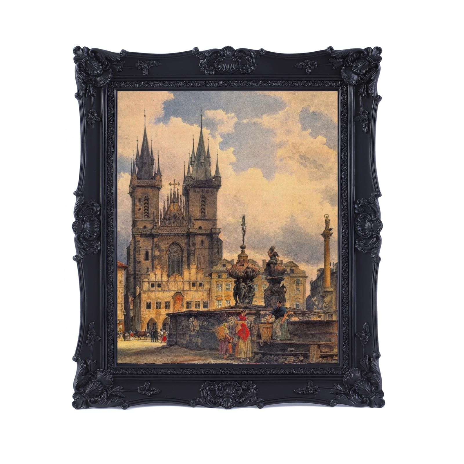 SIKOO 8×10 Vintage Picture Frame Antique Ornate Black Photo 8×10,