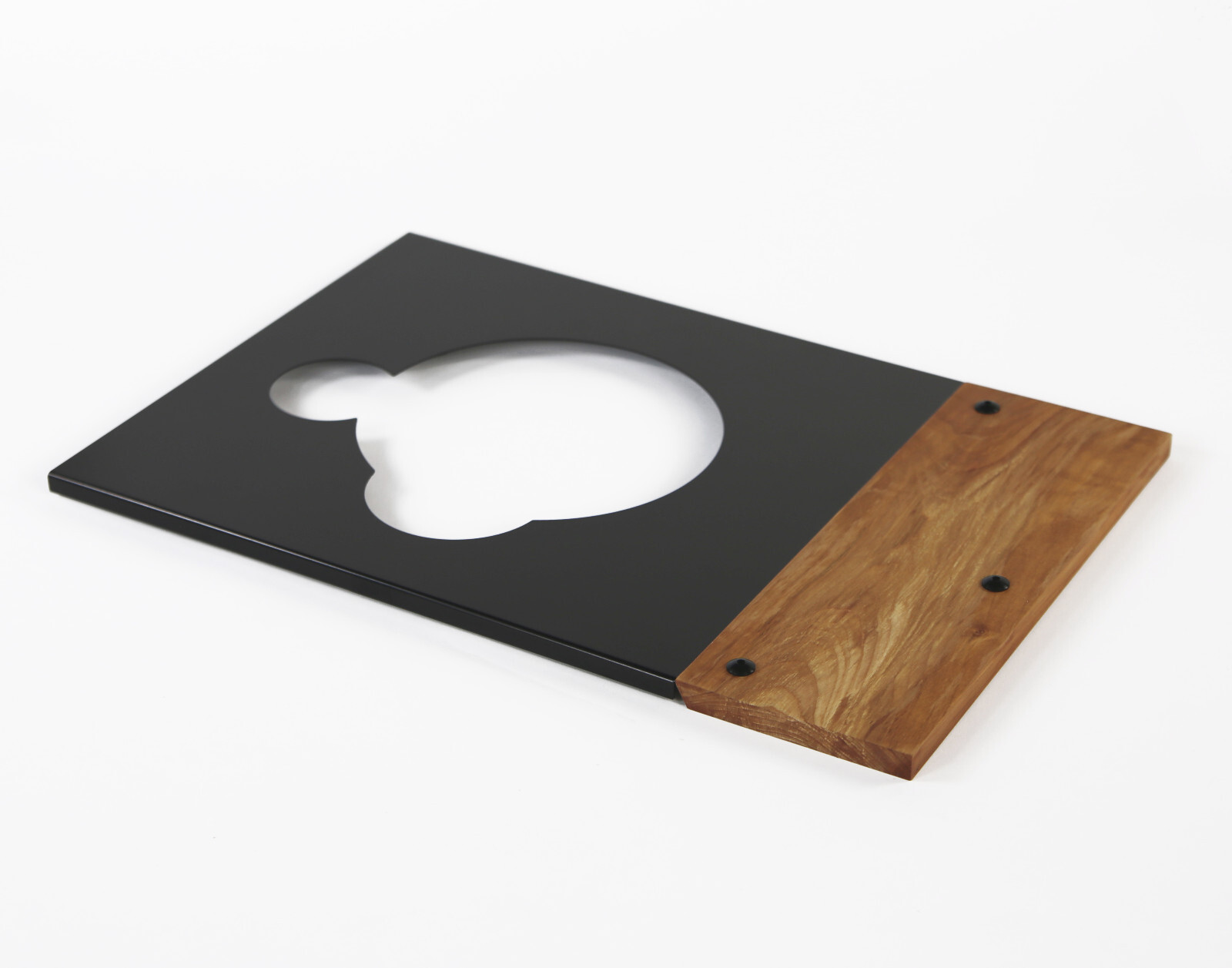 Tonarmbrett Cherrywood And Cover Plate for Thorens Td 125 +Hole for Tone Arms