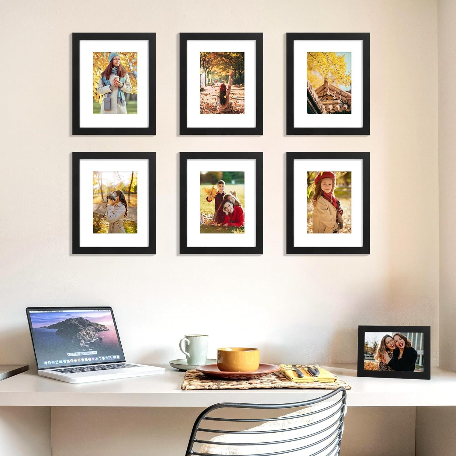 decorUhome 8×10 Picture Frame, Display Pictures 5×7 (Pack of 1), Black