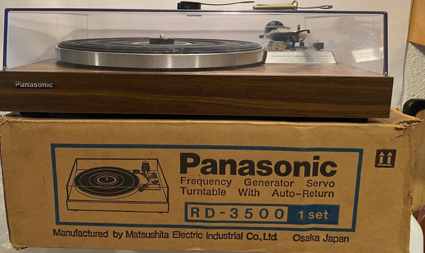 Panasonic RD-3500 Turntable Not Working for Parts Repair Original Box Plastic