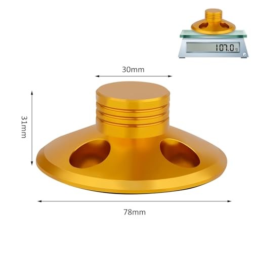 107g/3.77oz Record Weight Stabilizer Aluminum Turntable LP Vinyl Disc Gold