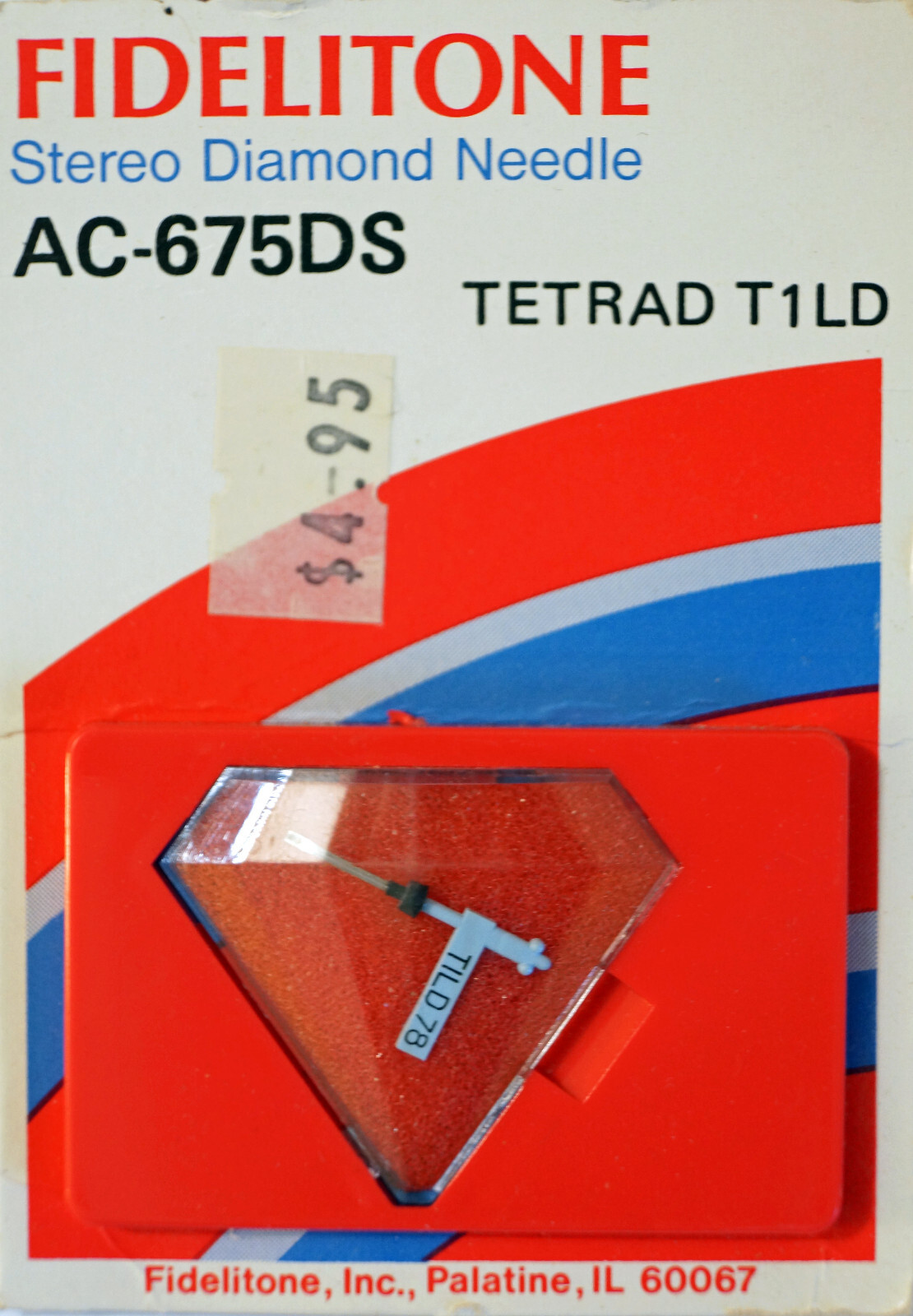 NOS Fidelitone Diamond Needle AC-675DS for TETRAD T1LD