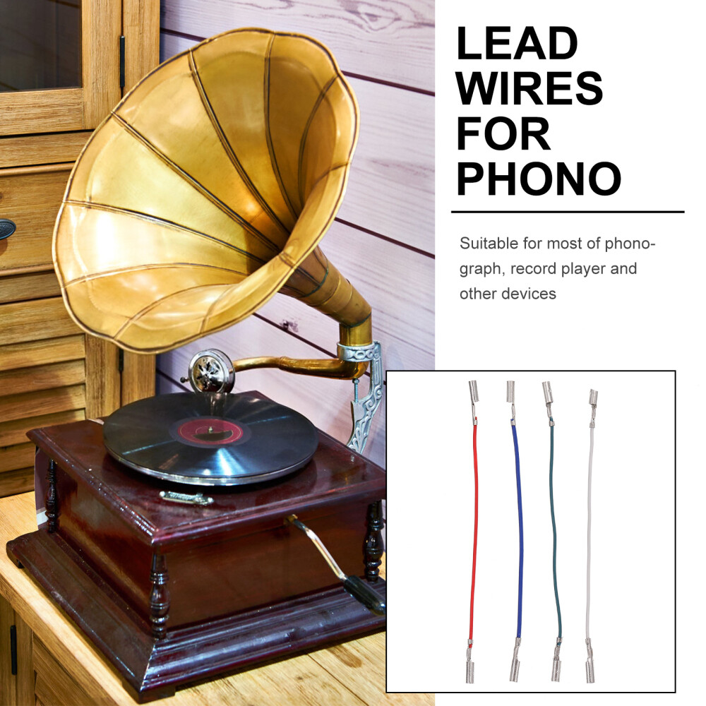 4PCS Phono Wires Phono Cable Headshell Wiring Stereo Turntable Wire