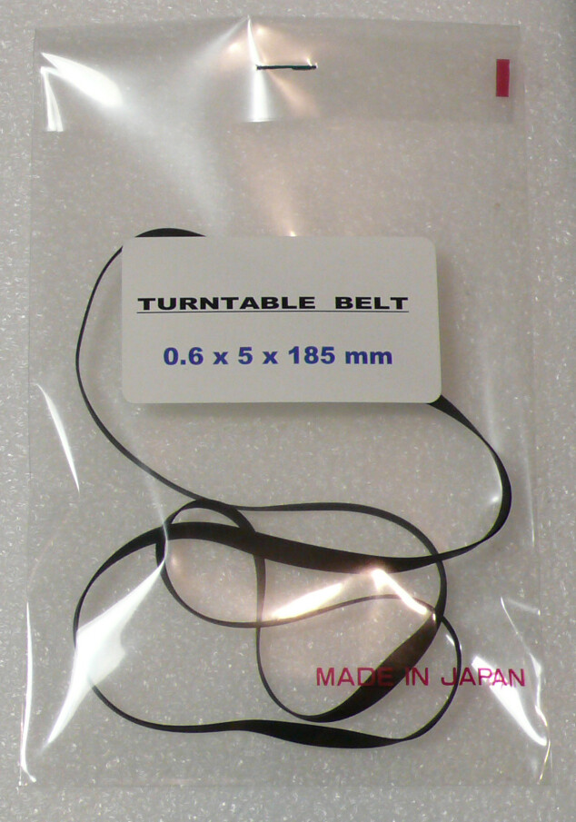 Turntable Belt : Diameter A = 185 mm x Thickness B = 0.6 mm x Width C = 5 mm
