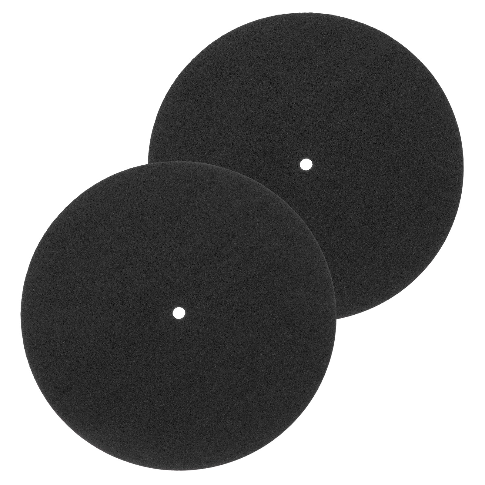 2 Pcs Record Player Mat, 7 Inch Turntable Mat 3mm Felt Turntable Pad, Black