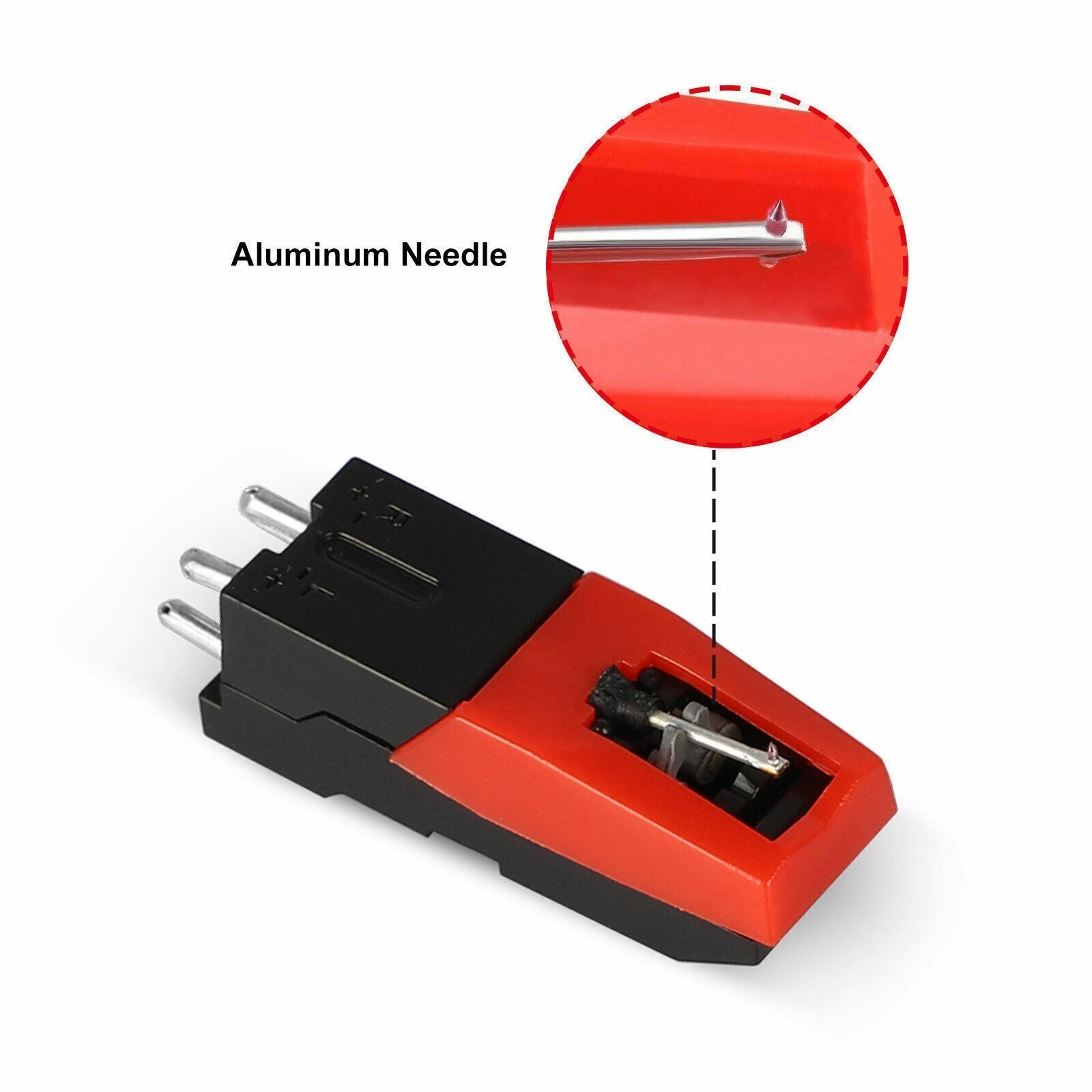 3Pcs Vinyl Turntable Cartridge with Needle Stylus for Vintage LP Record Player