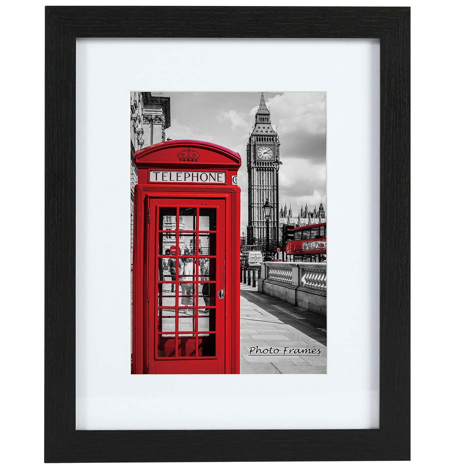 PEALSN 11×14 Picture Frame Set of 6, Display Pictures 11×14, Black Woodgrain