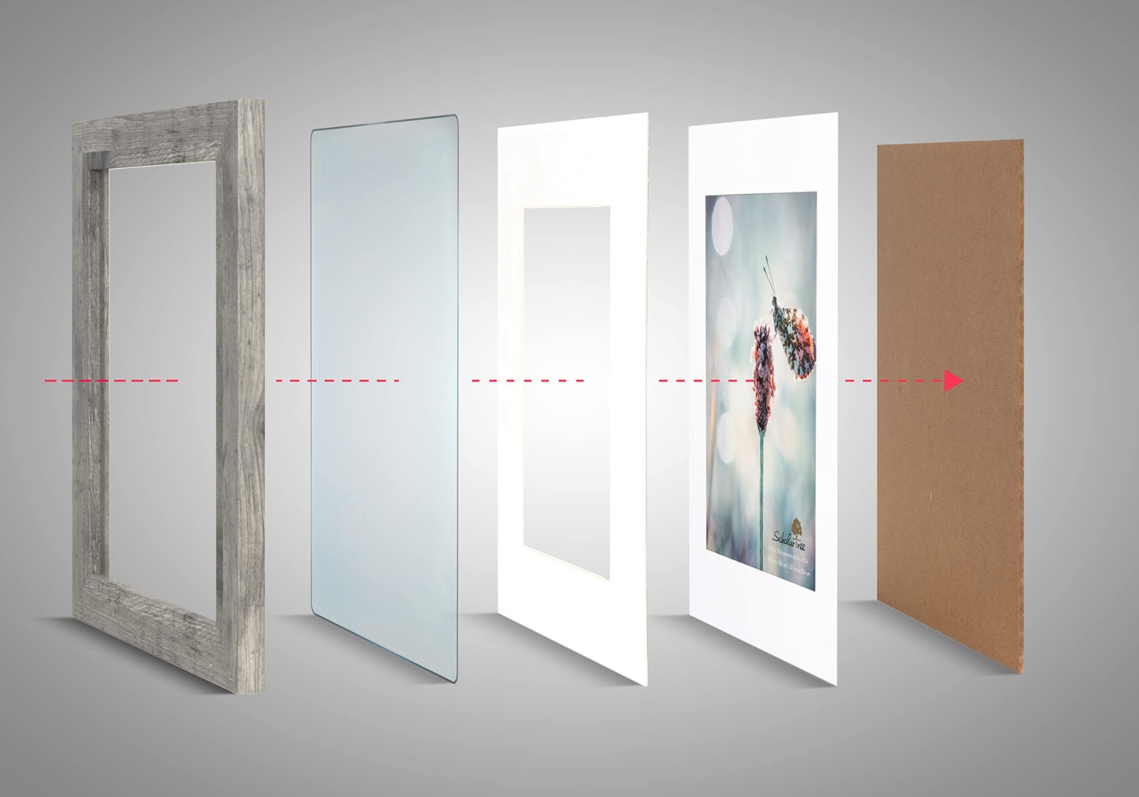 Scholartree Grey 8×10 Picture Frame set of 2,Display inches 2P,