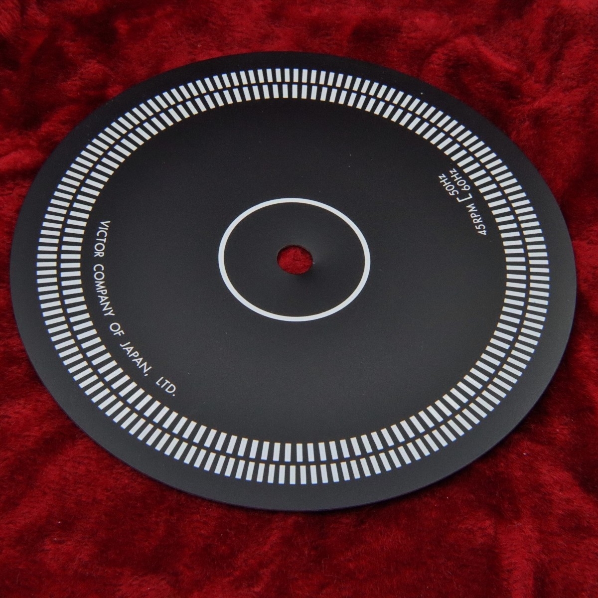 Victor Turntable Stroboscope Strobe Disc 45 RPM 50Hz 60Hz Used Cleaned Japan