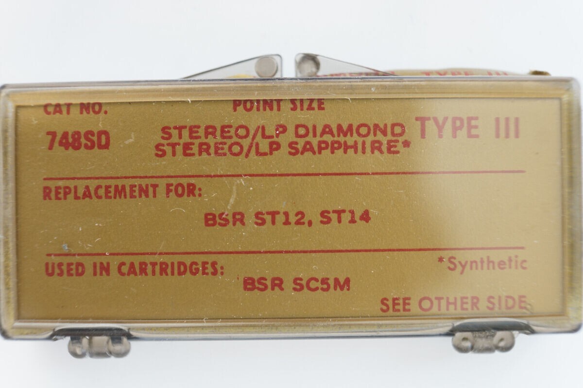 RECOTON Type III NOS Replacement Needle Stylus 748 SD BSR ST12 ST14 Diamond