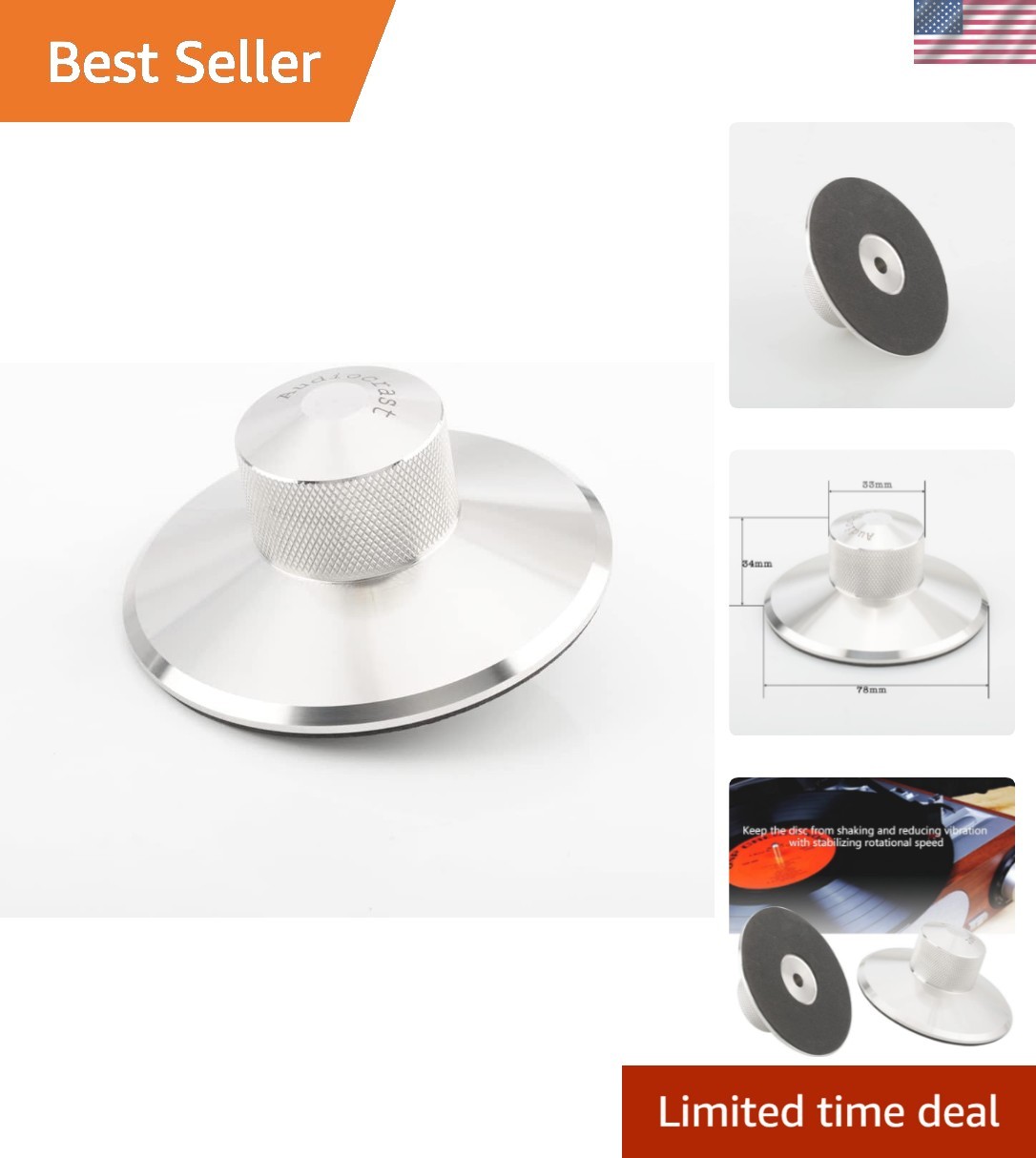 Stainless Steel Record Weight Stabilizer Turntable Weight Stabilizer Vibratio…