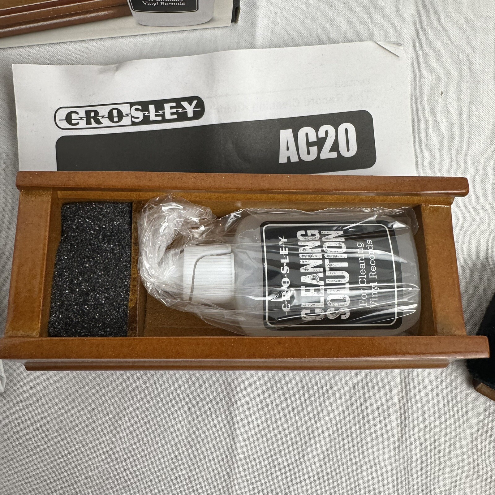 Crosley Record Cleaning Kit LP Vinyl Record Player Felt Brush Cleaning Solution