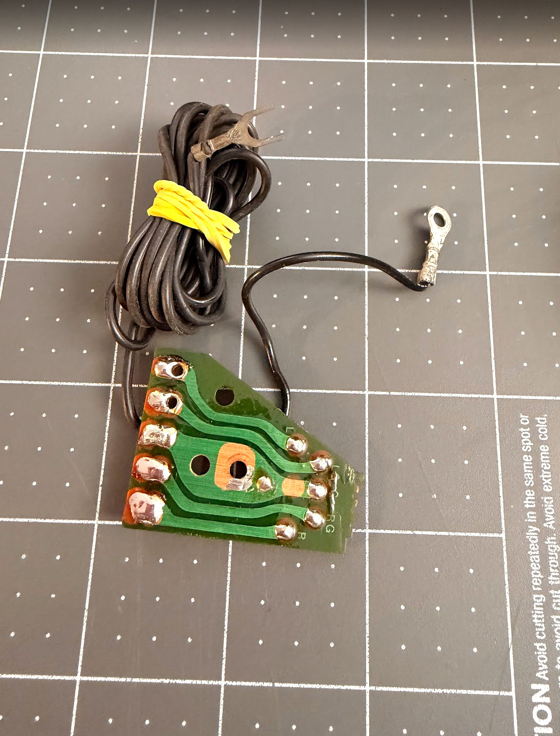 Genuine Pioneer PL-260 Turntable Tonearm Phono RCA PCB w Original Ground Wire