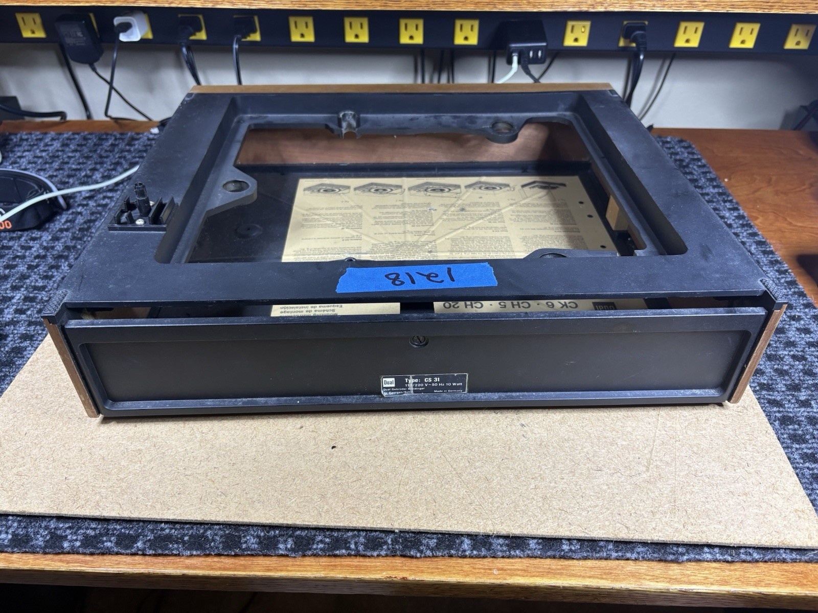 Dual 1019 1218 1209 1214 1215 1216 1216 United Audio Stereo Turntable Plinth