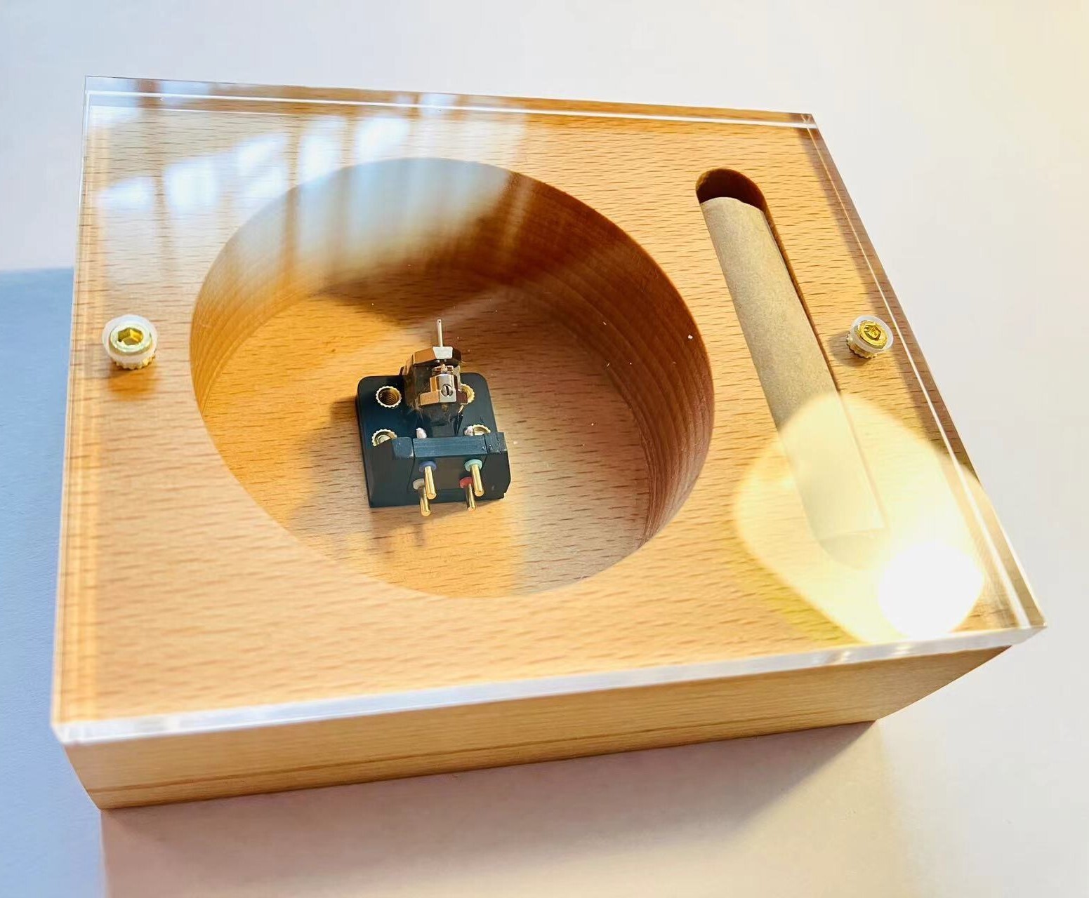 MONO Moving Coil MC Cartridge handmade black sandalwood for Turntable Tonearm