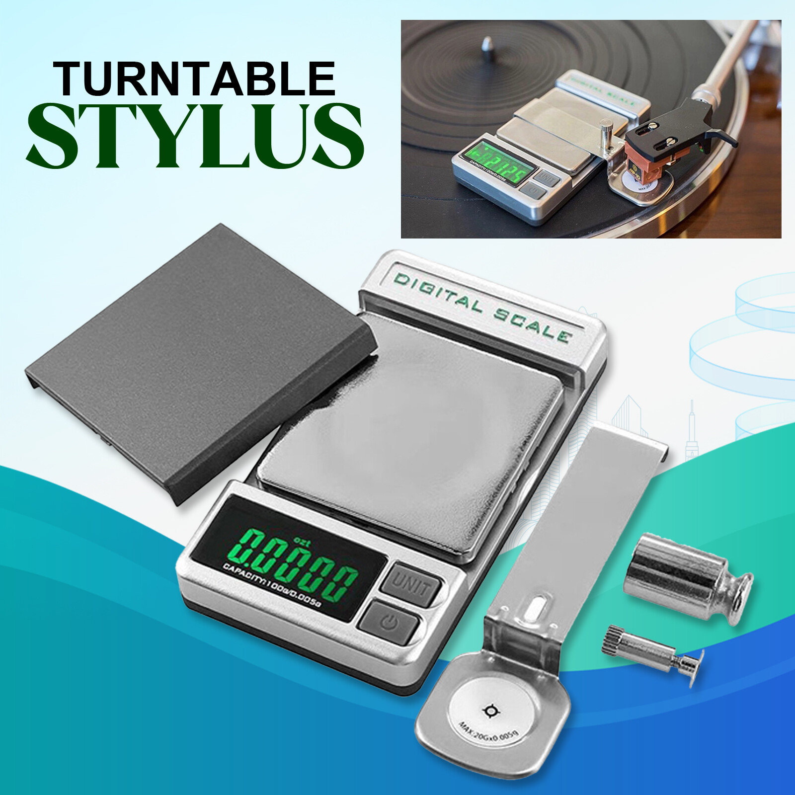 For Audio Record-Level Turntable Stylus Tracking Force Gauge/Scale