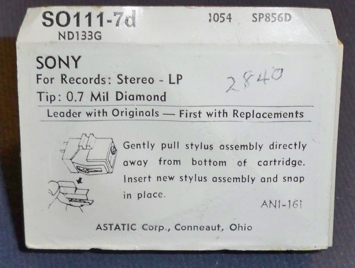675-D7 PM2840 NEEDLE STYLUS for SONY ND-133G ND-134G VL-30G VL-32G