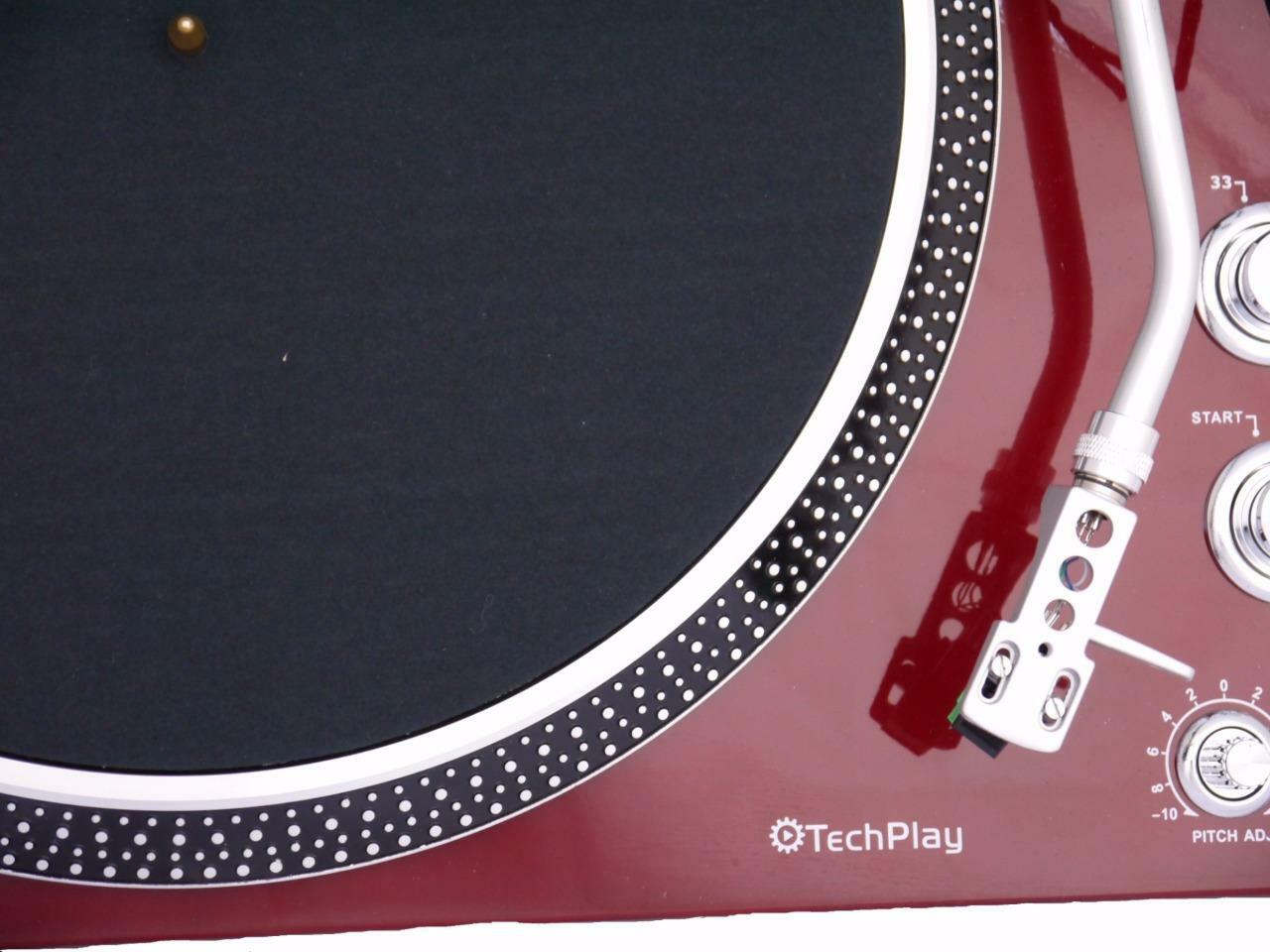 TechPlay IEP212 BLACK Leatherette Turntable Platter Mat Anti Static 29cm LP Size
