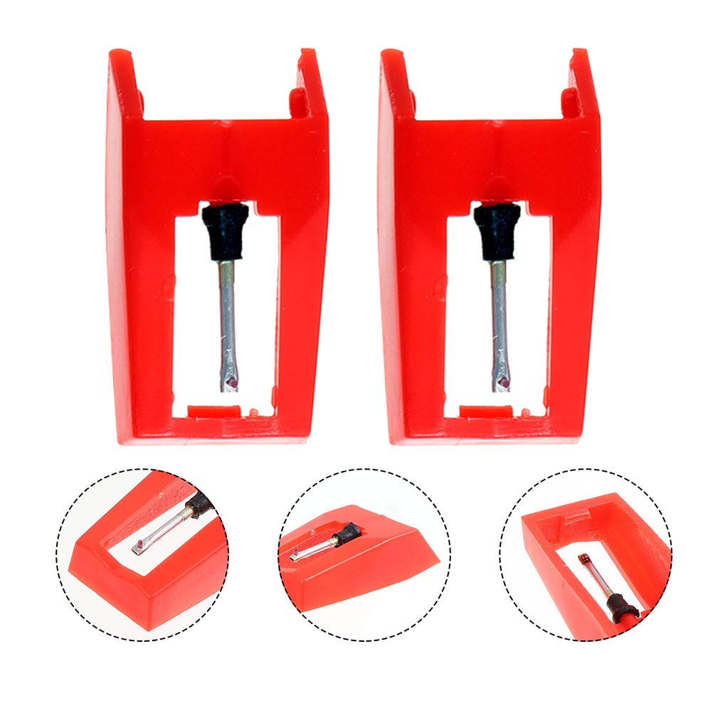 4Pcs Durable Stylus for Turntable Record Player Red Easy Install