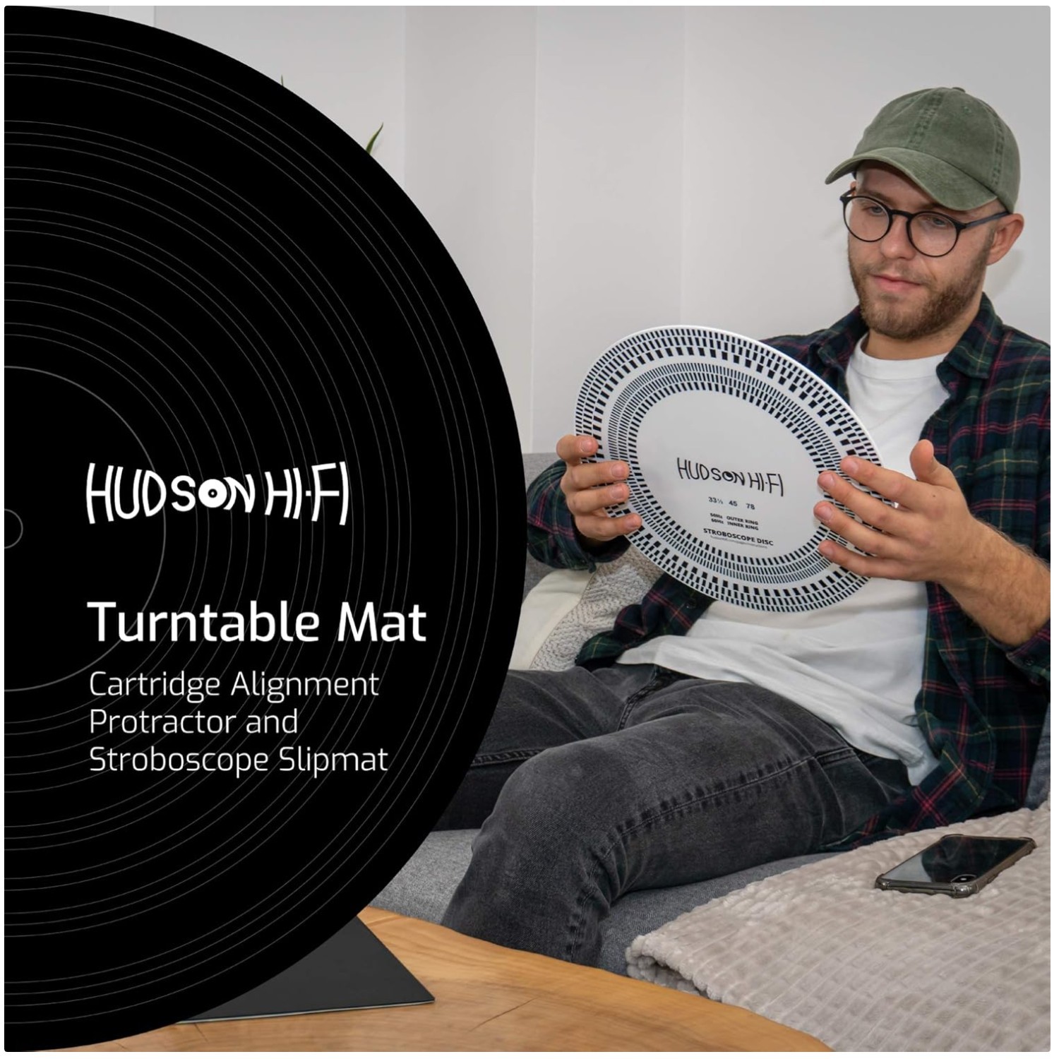 Vinyl Record Speed Tester – Double Sided Stroboscope Mat