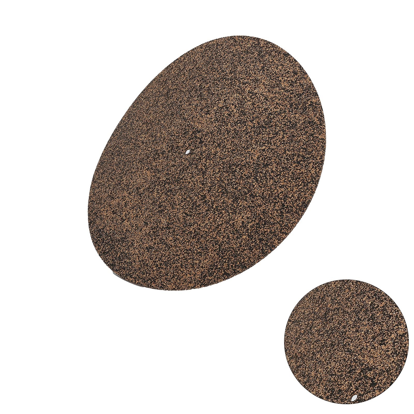 Turntable Platter Mat Black Rubber Cork Design,12 Inch Silicone black