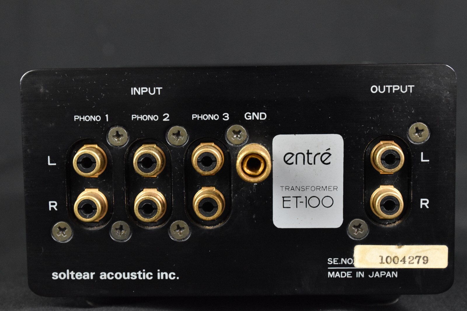 Entre ET-100 MC Step Up Transformer for MC Moving Coil Phono from Japan