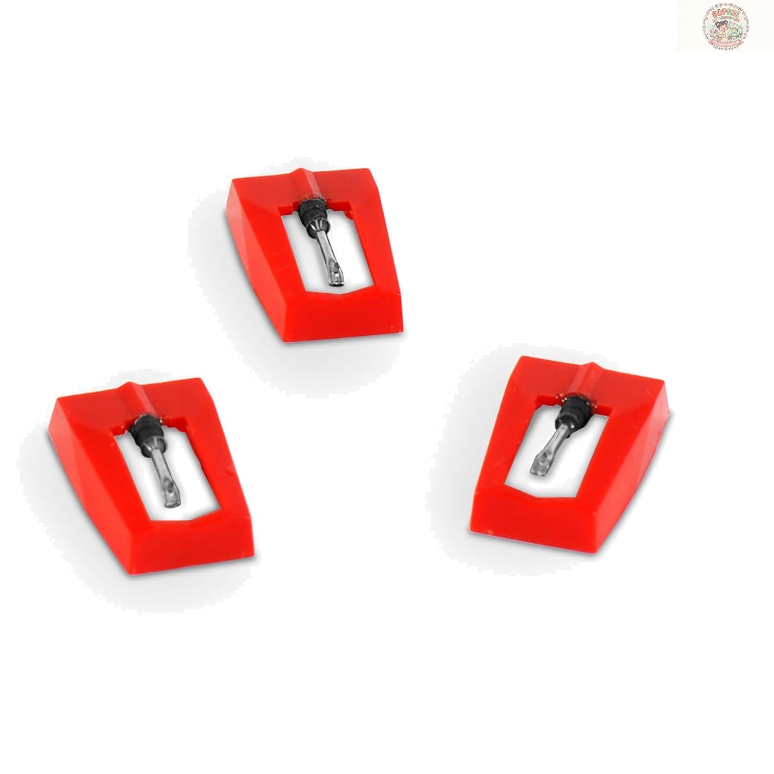 3-Pack Turntable Replacement Needles – Compatible with Multiple Models