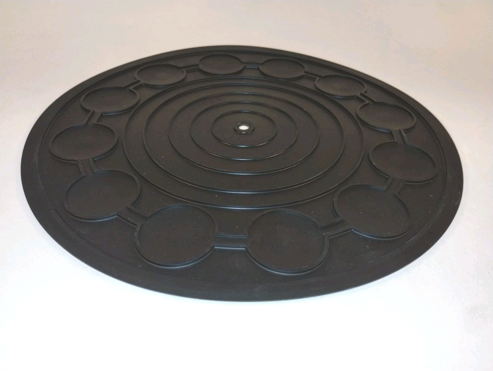 Yamaha TT-300U Turntable Rubber Platter Cover Great Condition Black 11-9/16″ Dia