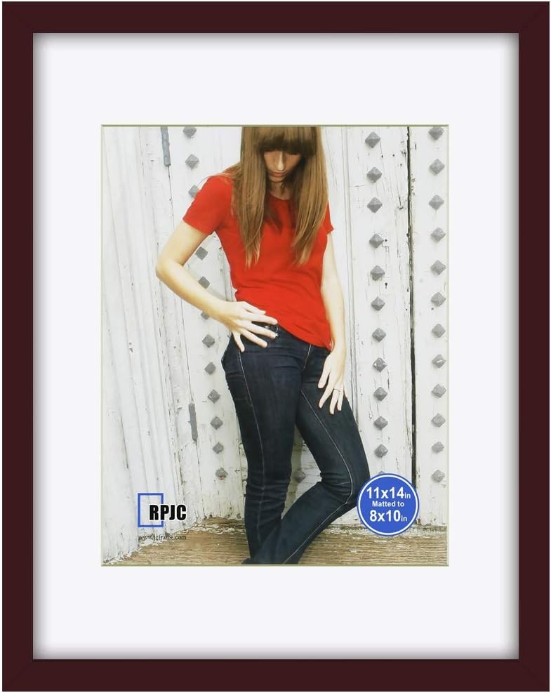 RPJC 11×14 inch Picture Frame Made of Solid Wood and High 11×14, Dark Brown