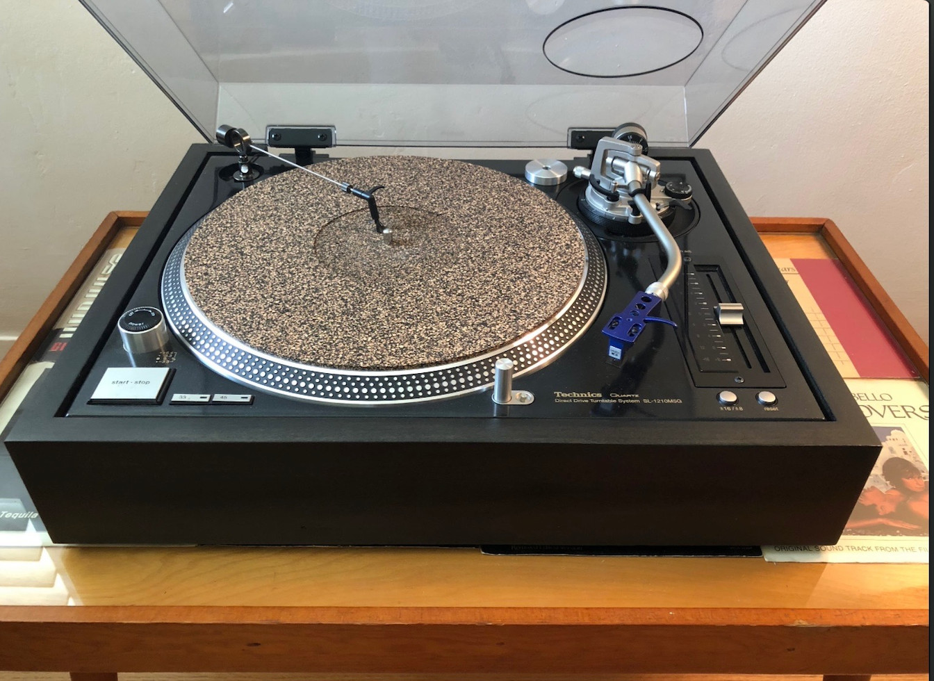 Custom Ebony Stained Wood Turntable Base, Cabinet, Box. Fits Technics SL-1200MK2