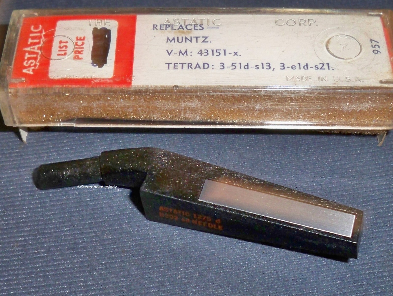 Astatic 1275d 1275 CARTRIDGE for Voice of Music V-M 43151-x Muntz Tetrad