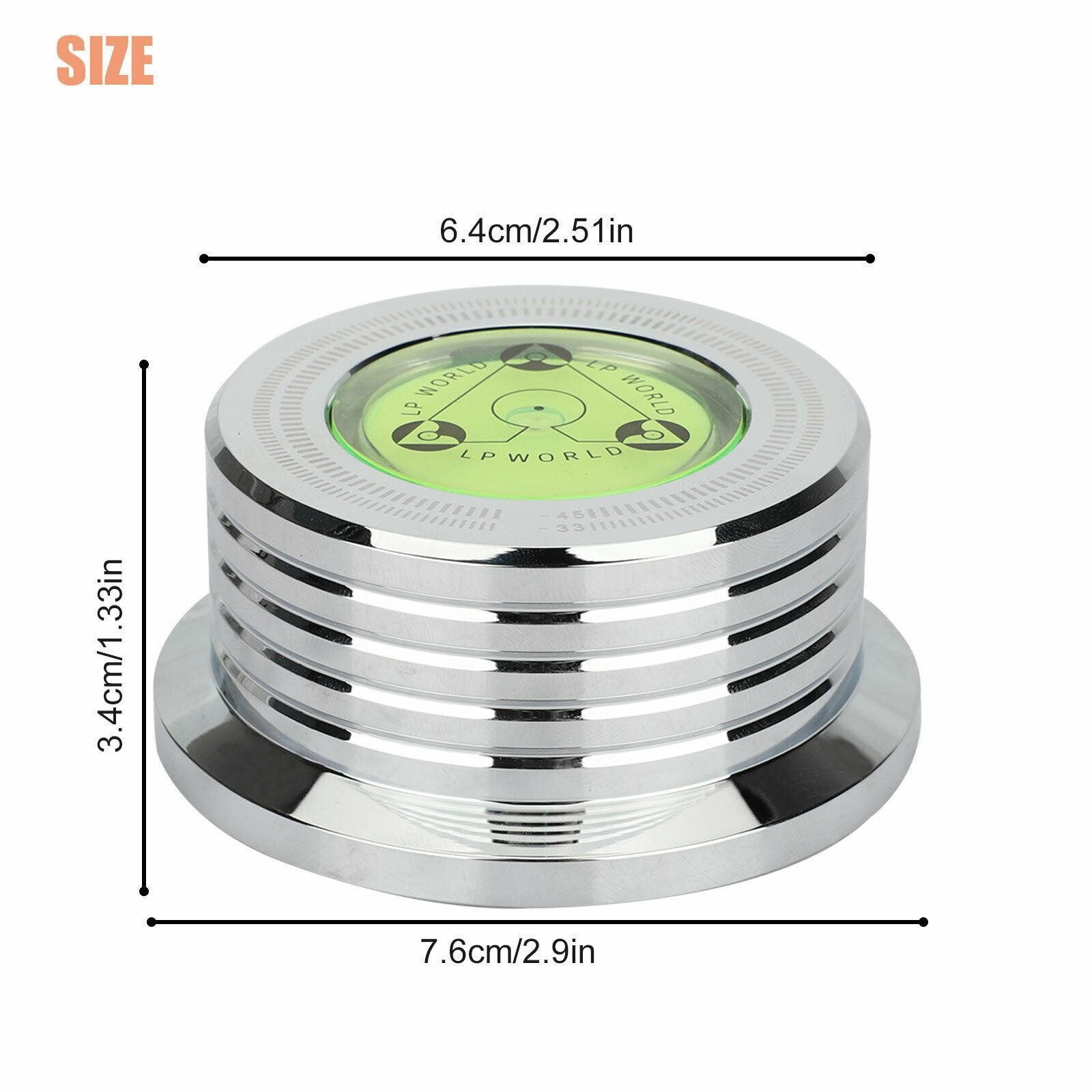 50Hz-33/45 RPM LP Record Player Aluminum Alloy Turntable Disc Stabilizer Tool,