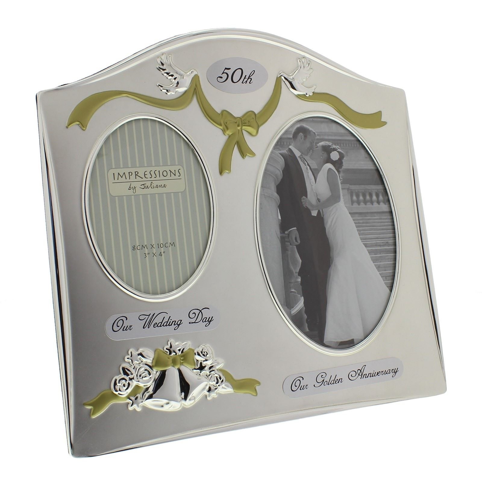 Juliana Two Tone Silver Plated Wedding Anniversary 9 l x 9 h inches,