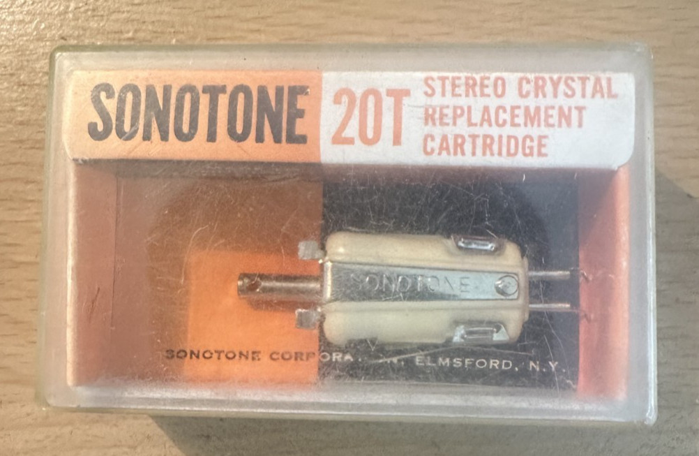 NOS SONOTONE 20T Stereo Crystal Replacement Cartridge