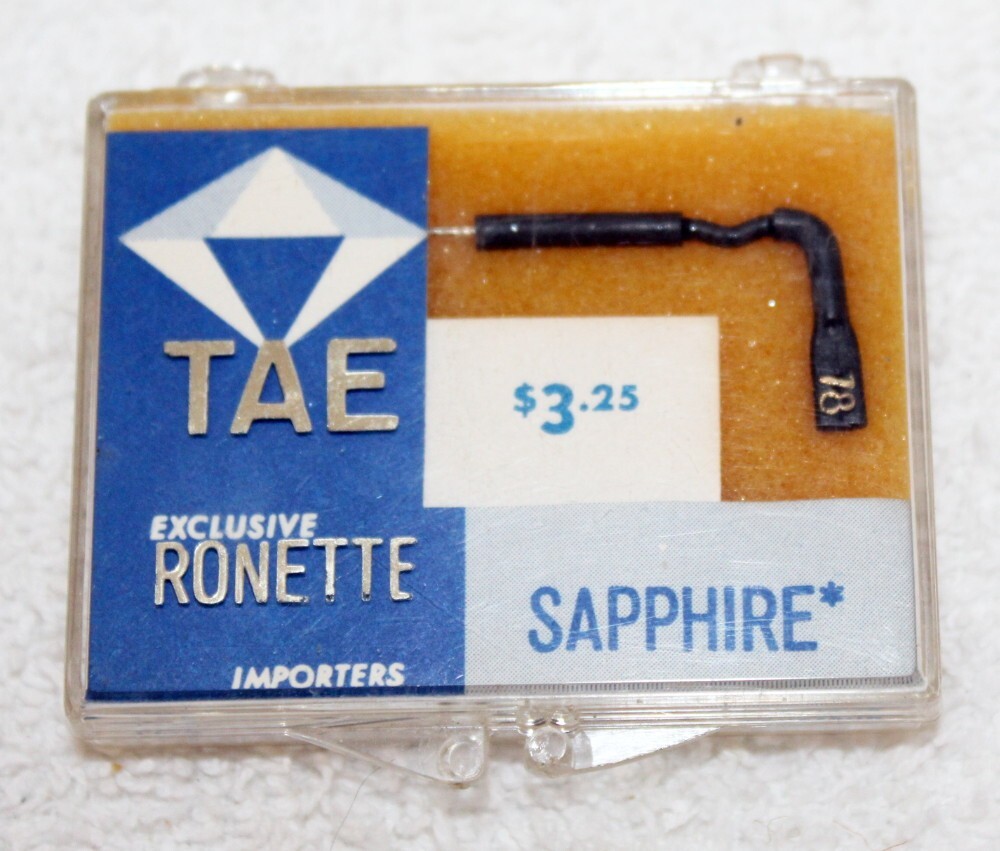 Ronette TAE Sonotone 8TA / 804-DS73 / N-8TA / N676-SD New Phonograph Stylus NOS