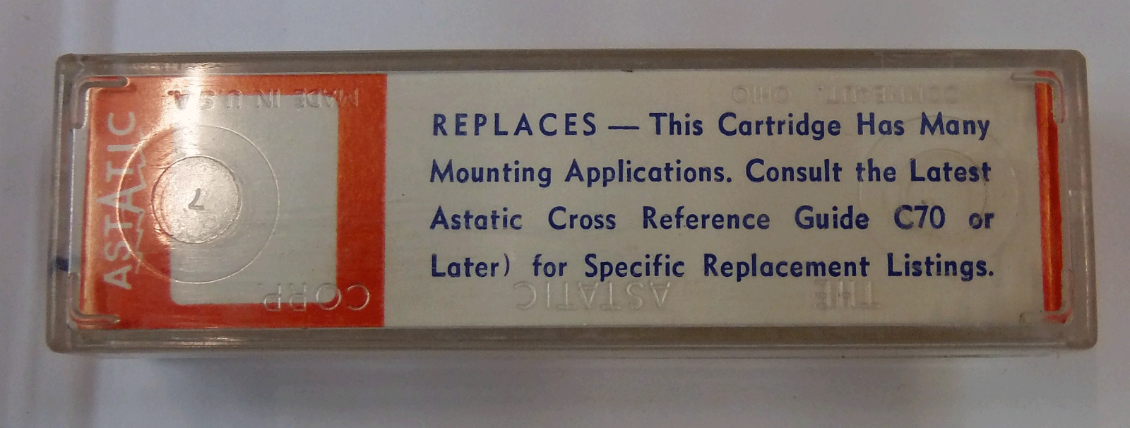 ASTATIC 148 UNIVERSAL HIGH OUTPUT CARTRIDGE FOR RECORD PLAYERS