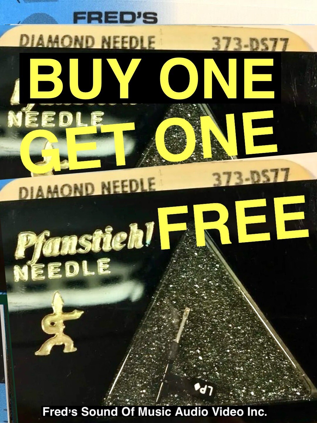 NEW Pfanstiehl 373-DS77 Diamond Stylus “Dual Needle” Buy One Get One Free