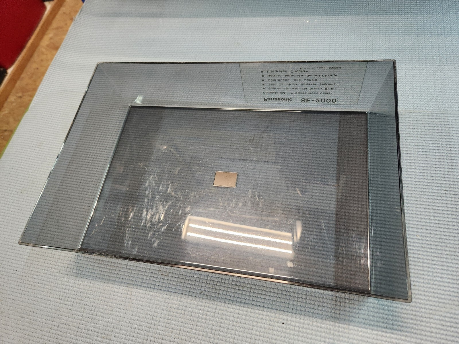 Vintage Panasonic SE-2000 Stereo Music Center Turntable Dust Cover