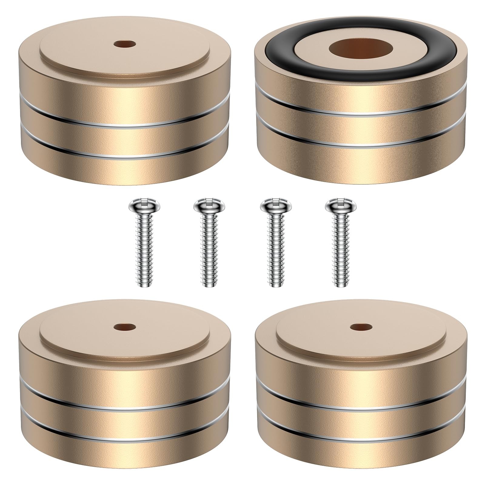 Tertullus 4 Pcs Speaker Feet Aluminum HiFi Turntable Feet Isolation Feet Alum…