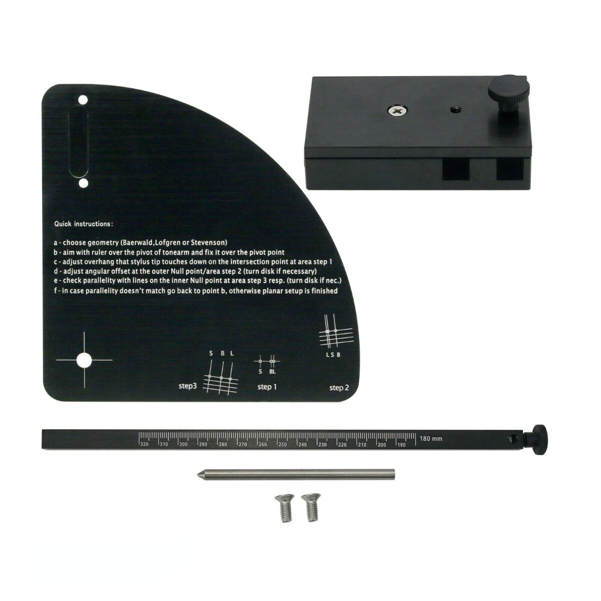 Vinyl LP Turntable Alignment Protractor Tool For Turntable Phono Record Player