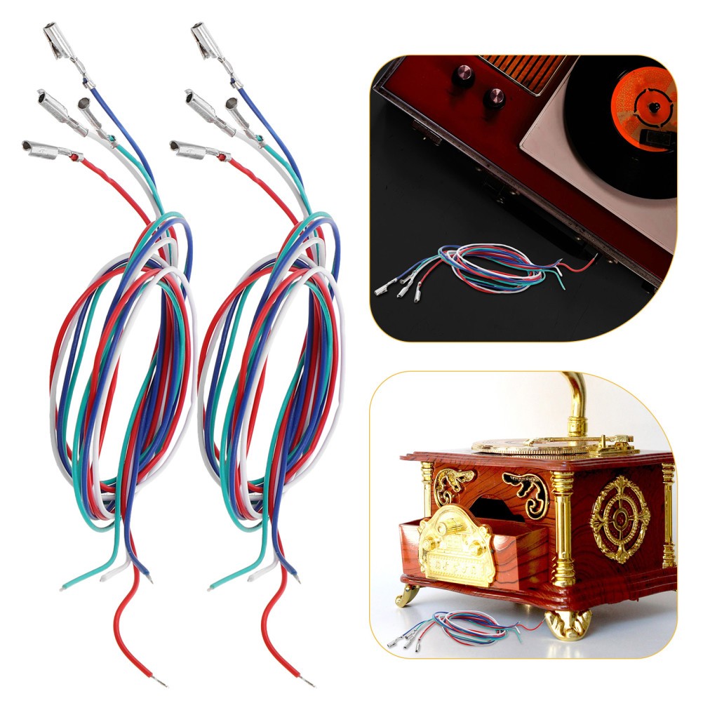 8Pcs Durable Copper PVC Phono Cartridge Leads for Turntable Headshell Audio Use