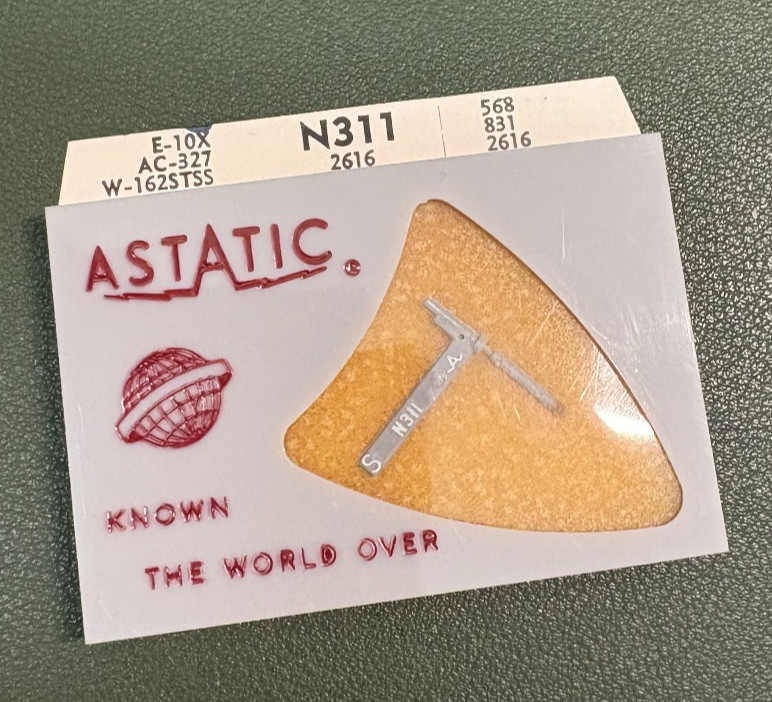 NEW IN BOX Vintage Astatic N311 Stylus Sapphire Needle Original Packaged Needle