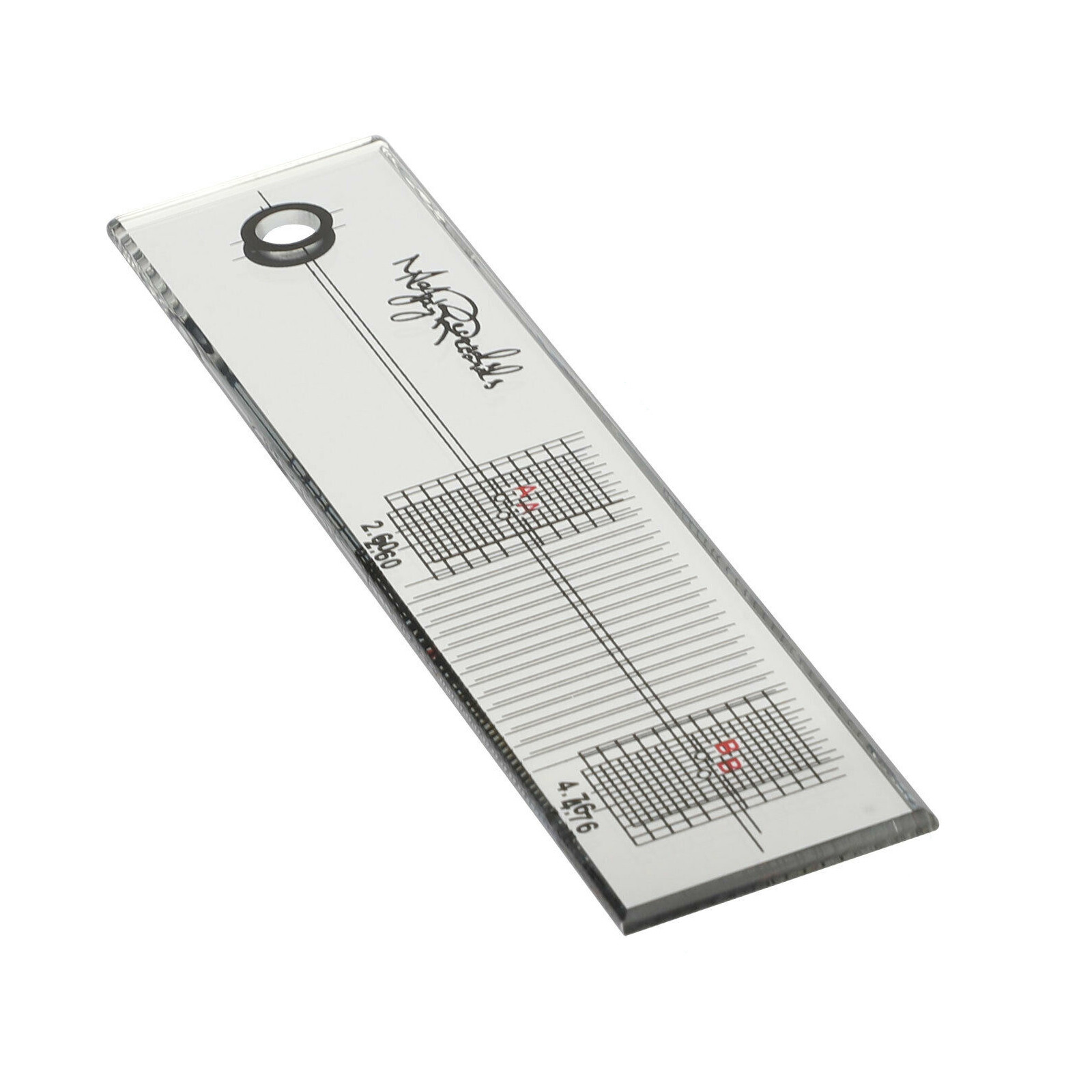LP Stylus Turntable Record Vinyl Acrylic Protractor Alignment Calibration Ruler
