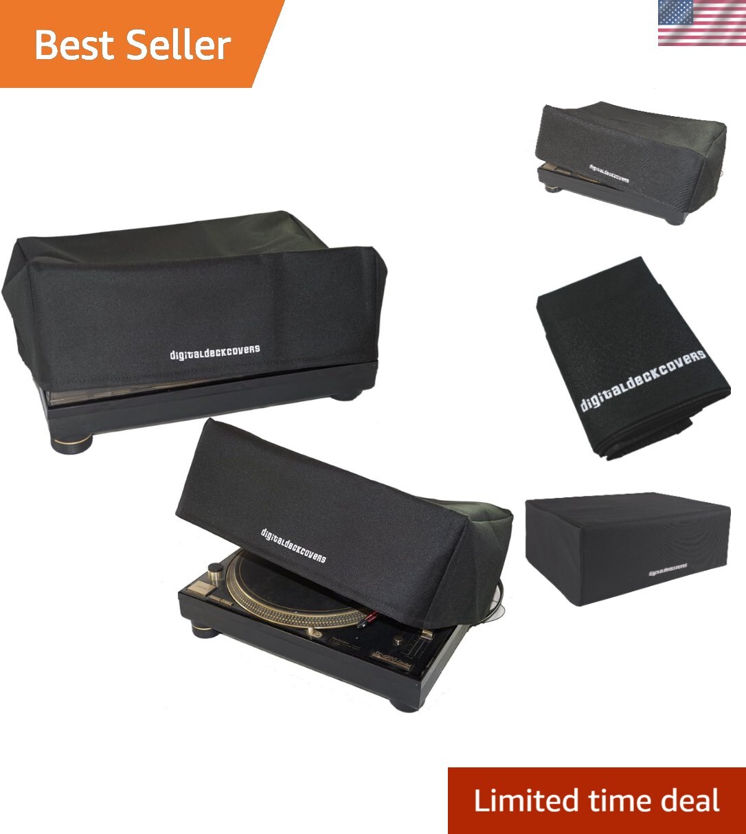 Durable Antistatic Turntable Dust Cover in Black for SL-1200 & Pioneer PLX-1000