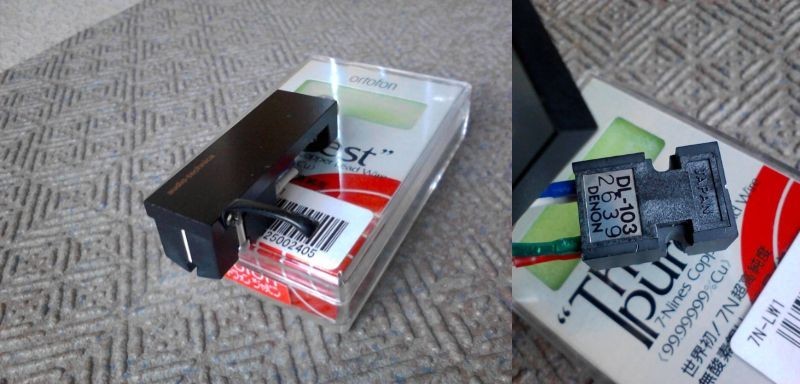 Denon DL-103 MC Cartridge with Audio-Technica Headshell and Wire Tested Working