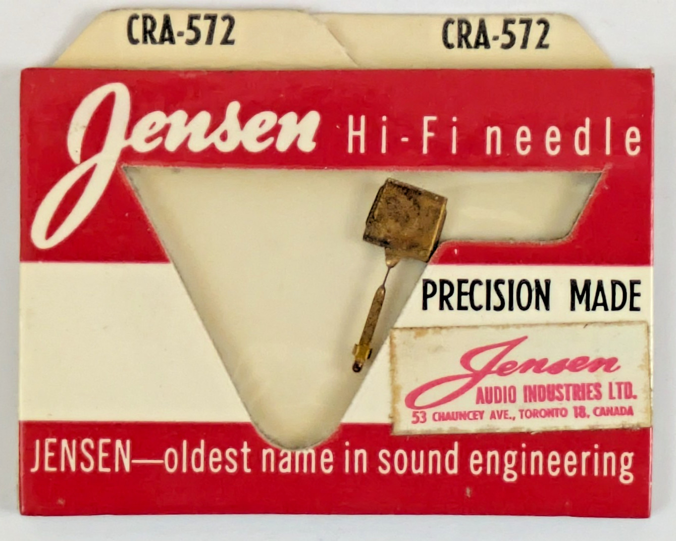 Jensen CRA-572 Hi-Fi Needle Record Player Stylus Ronette SA-200 Astatic N601-2s
